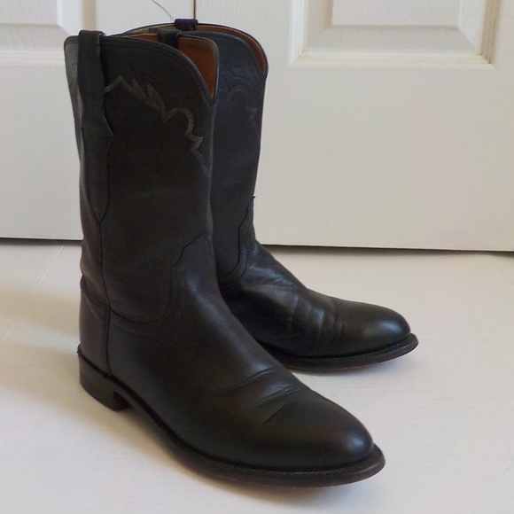 Lucchese Other - Lucchese 2000 Western Roper Boot 7.5 B Black Goat